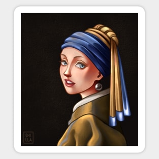 Girl with a Pearl Earring Sticker